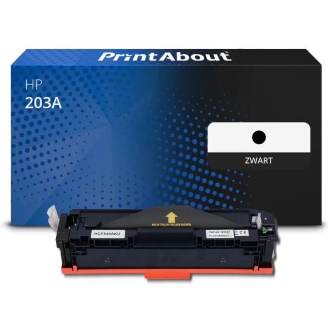 PrintAbout huismerk Toner 203A (CF540A) Zwart geschikt voor HP