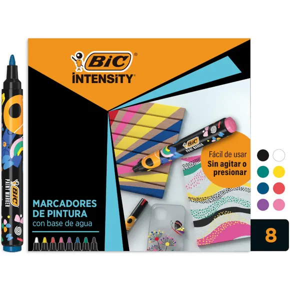 Bic Paintmarker Bic Intensity assorti 8 stuks