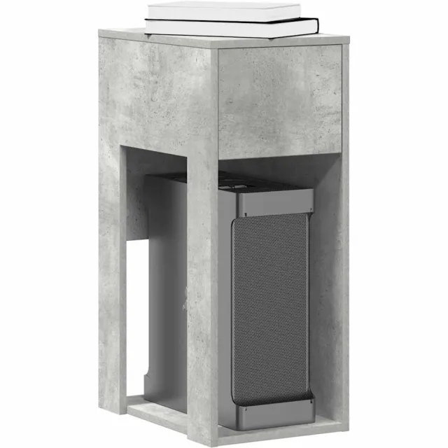 vidaXL Computertorenstandaard met lade 30x44x74 cm betongrijs