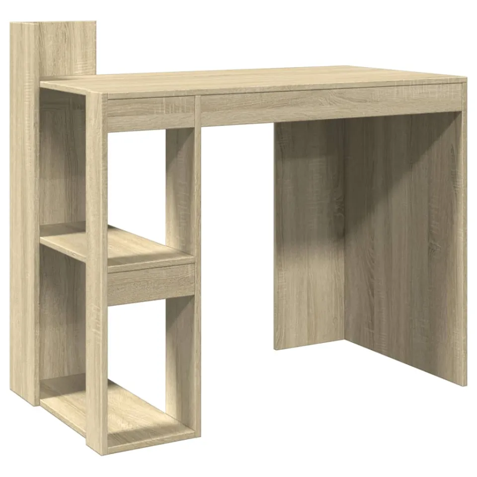 vidaXL Bureau 103,5x56,5x94 cm bewerkt hout sonoma eikenkleurig Bruin