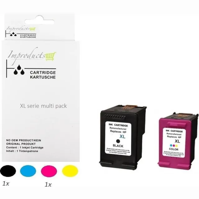 Improducts Inkt cartridges - Alternatief Hp 303XL Zwart T6N04AE & Kleur T6N03AE SET Zwart + Kleur
