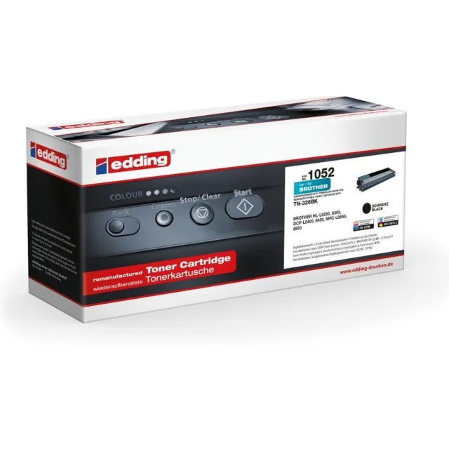 Edding Toner Compatibel Zwart 4000 bladzijden EDD-1052 Brother TN-326BK 18-1052