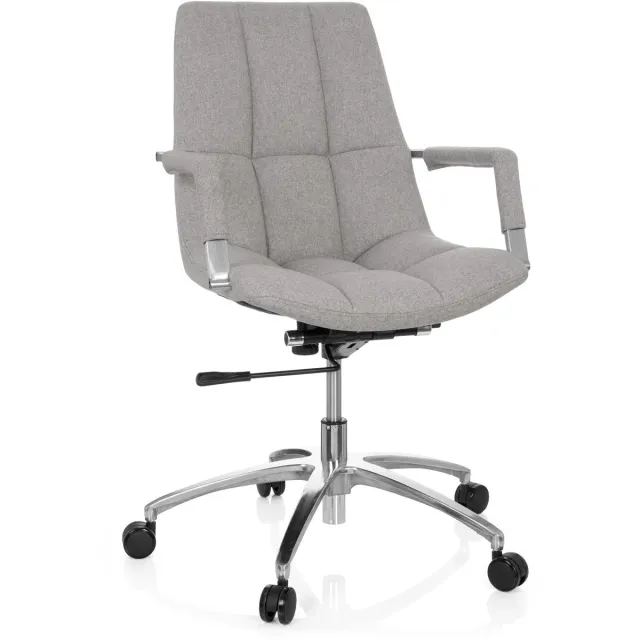 Bureaustoel SARANTO stof lichtgrijs hjh OFFICE