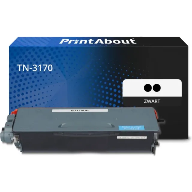 PrintAbout Alternatief voor de Brother TN-3170 / Zwart 2 Pack