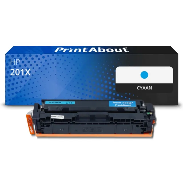 PrintAbout HP 201X (CF401X) toner cyaan Huismerk