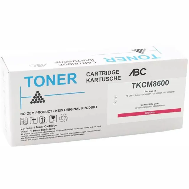 ABC huismerk toner geschikt voor Kyocera TK-8600 M magenta