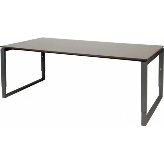 Schaffenburg Vergadertafel - Verstelbaar - 200x100 logan - zwart frame Zwart (RAL9005)/Logan eiken