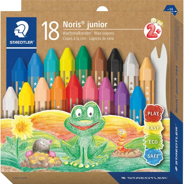Staedtler Noris Junior waskrijt, etui van 18 stuks