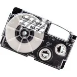 Huismerk Casio XR-18X Labeltape 18mm Zwart op Transparant