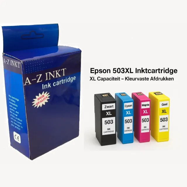 AtotZinkt voor Epson 503XL multipack van 4 x BK/C/M/Y Inktcartridge – Hoge Capaciteit – Betrouwbare Kwaliteit