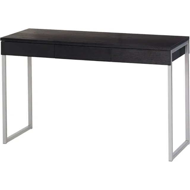 Tvilum Fula bureau 3 lades zwart en donkergrijs decor.