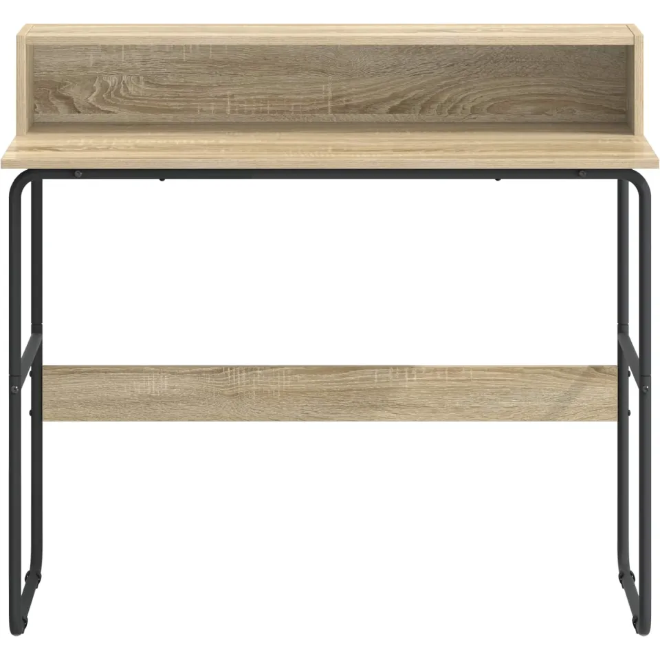 vidaXL Bureau met opbergruimte Sonoma Eiken 100 x 50 x 91 cm Bruin