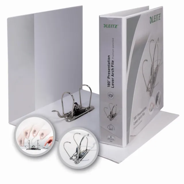 Leitz Ordner leitz 4226 panorama 180° 75mm pp a4 maxi 3tas wit