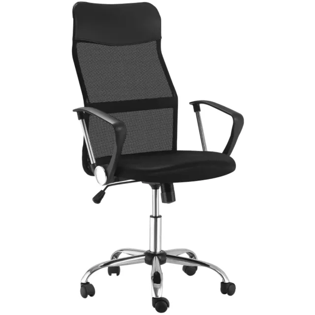 ZYLARO Ergonomische Bureaustoel met Schommelfunctie - Draaistoel - In Hoogte Verstelbaar - 360° Draaibaar - Kantoorstoel - Gamestoel - Volwassenen Stoel - Computers Zwart
