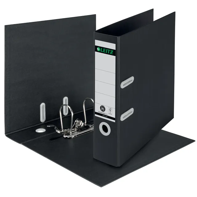 Leitz Ordner Leitz Recycle 180° 80mm karton A4 zwart blauw