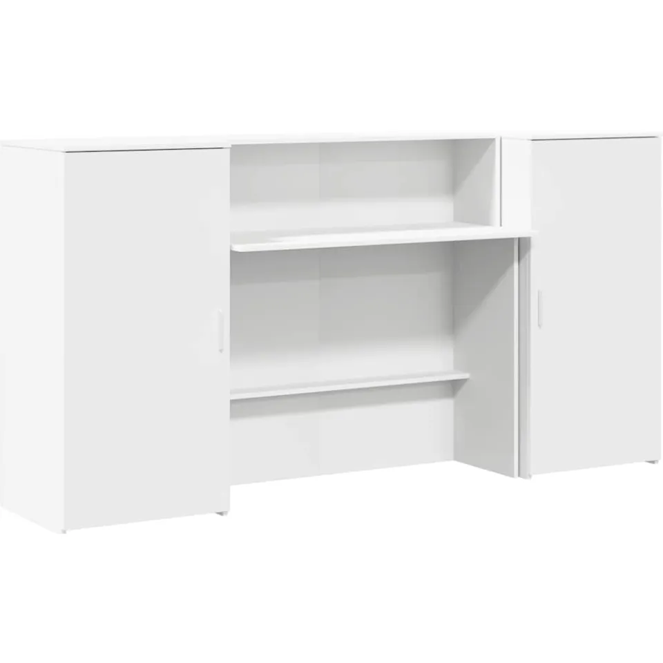 vidaXL Receptiebalie 200x50x103,5 cm bewerkt hout wit, foto 3