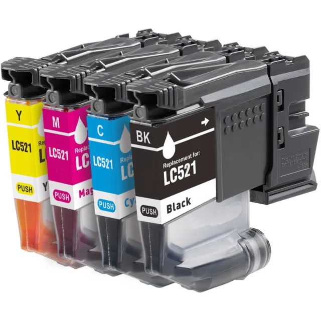 Ipexnl Inktcartridges - Alternatief voor Brother LC-521XL / LC-521 (BK/C/M/Y) Multipack Multi Color