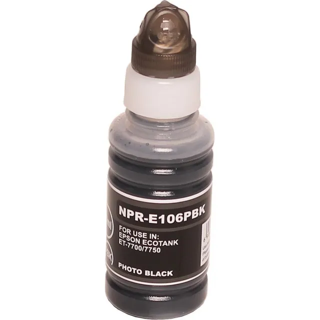 ABC huismerk navulflesje geschikt voor Epson 106 zwart Photo voor EcoTank ET7700 ET7750