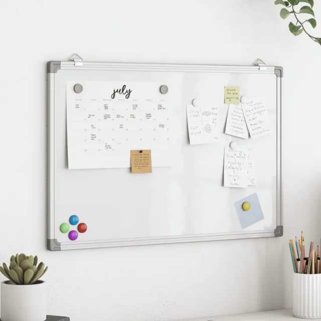 vidaXL Whiteboard magnetisch 40x30x1,7 cm aluminium Wit