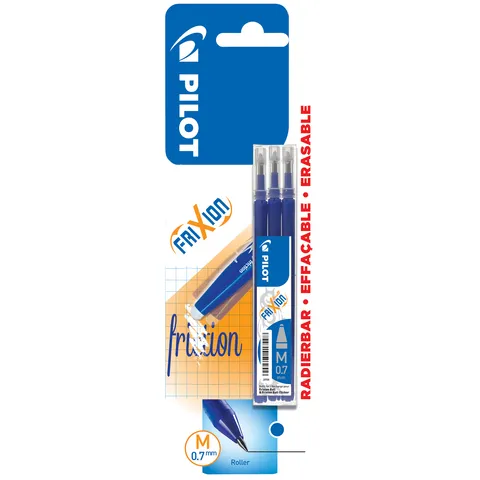 Pilot Rollerpenvulling PILOT friXion medium blauw blister à 3 stuks