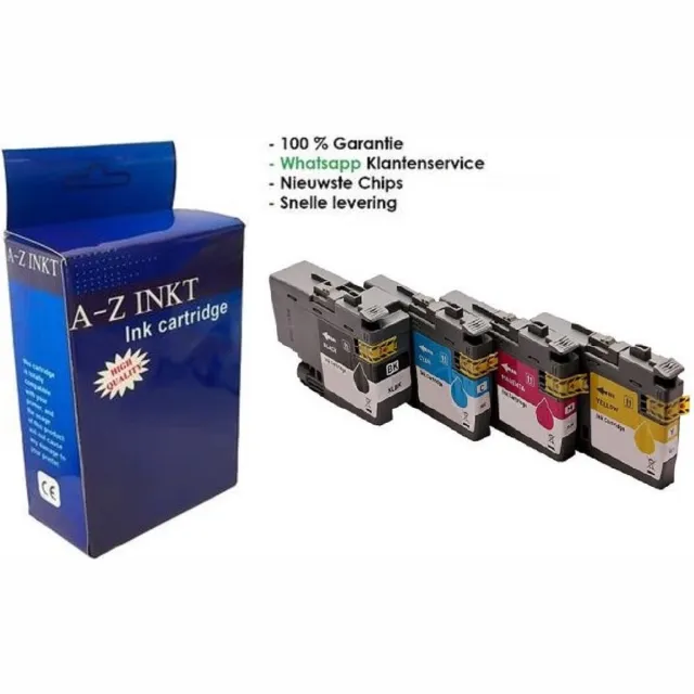 AtotZinkt Premium Huismerk voor Brother LC-3239XL LC 3237 BK/C/M/Y Inktcartridge 4 kleuren Multipack Hoge capaciteit voor HL-J6000DWHL-J6100DWMFC-J5945DWMFC-J6945DWMFC-J6947DW