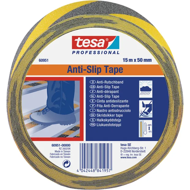 Tesa Antisliptape tesa® Professional 60951 50mmx15m zwart/geel