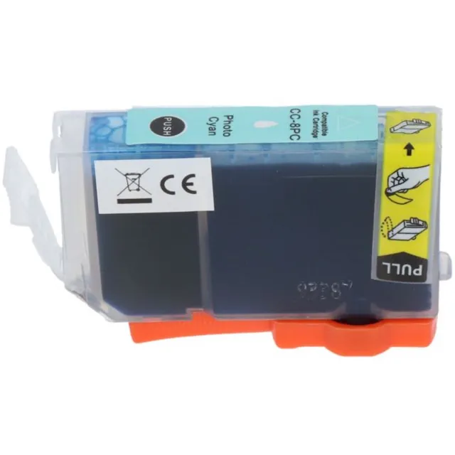 PrintAbout huismerk Inktcartridge CLI-8PC Foto-cyaan geschikt voor Canon