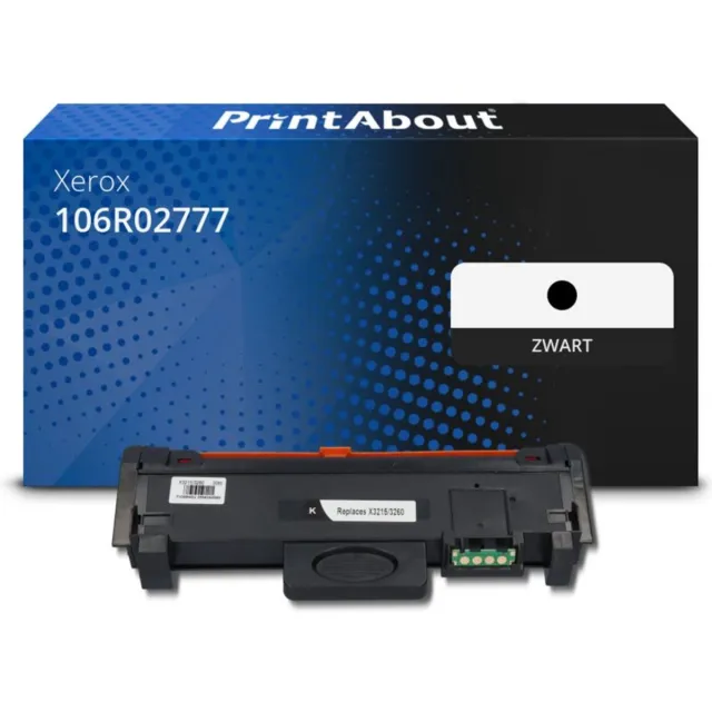 PrintAbout Huismerk Xerox 106R02777 Toner Zwart