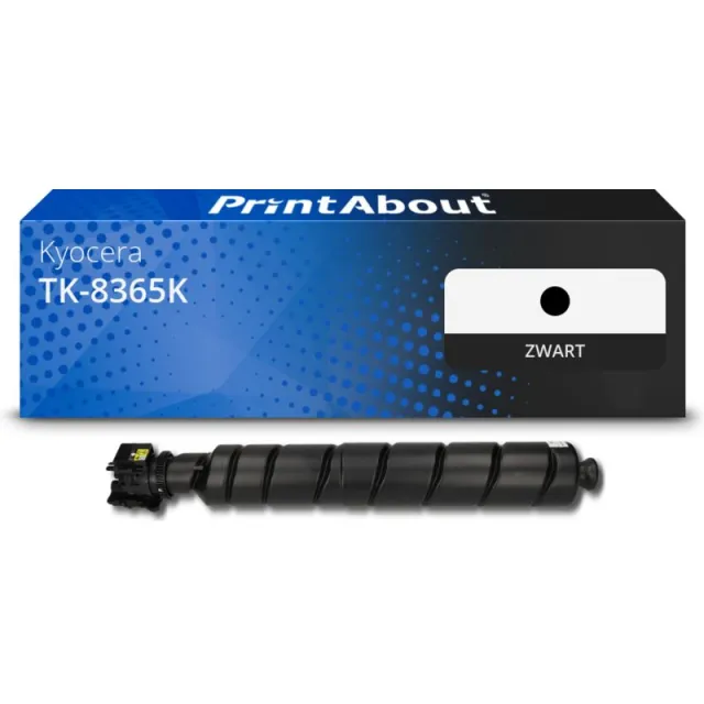 PrintAbout huismerk Toner TK-8365K Zwart Geschikt voor Kyocera