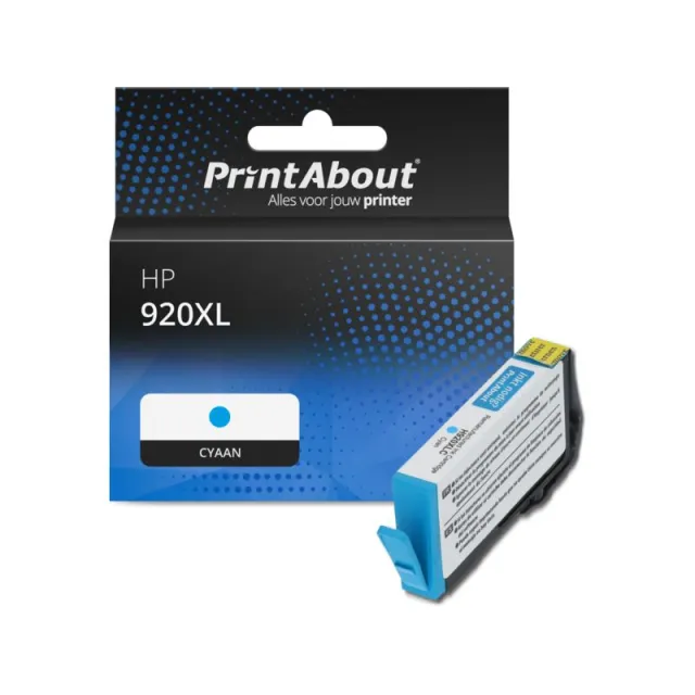 PrintAbout huismerk Inktcartridge 920XL (CD972AE) Cyaan Hoge capaciteit Geschikt voor HP