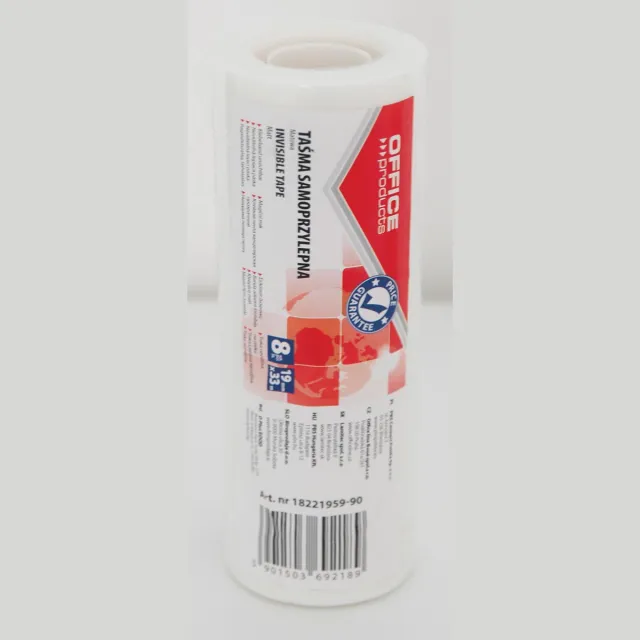 Office Products plakband, 19 mm x 33 m, mat, pak van 8 stuk