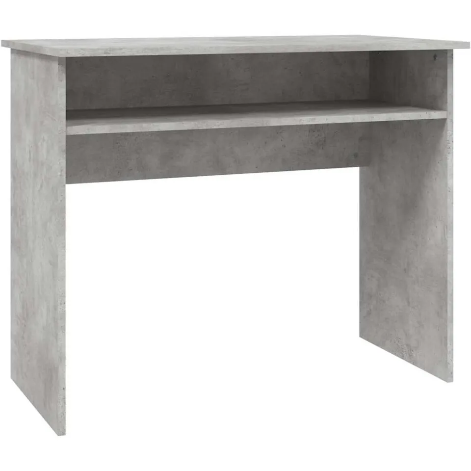 vidaXL Bureau 90x50x74 cm bewerkt hout betongrijs grijs, foto 3