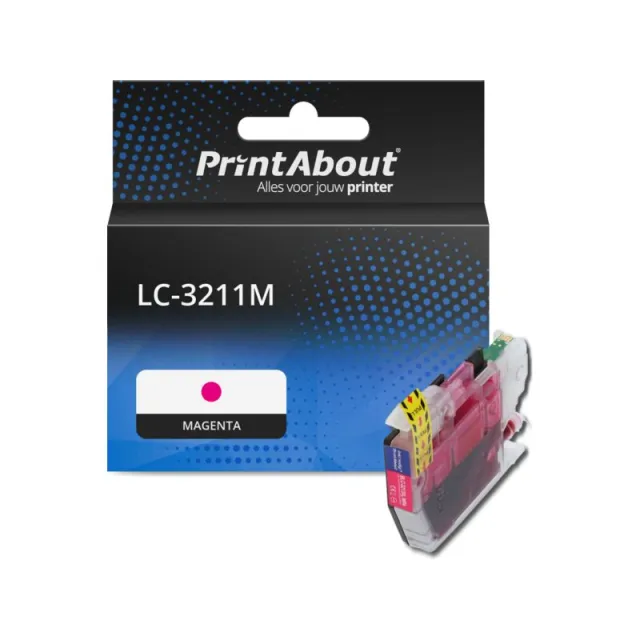 PrintAbout huismerk Inktcartridge LC-3211M Magenta Hoge capaciteit Geschikt voor Brother