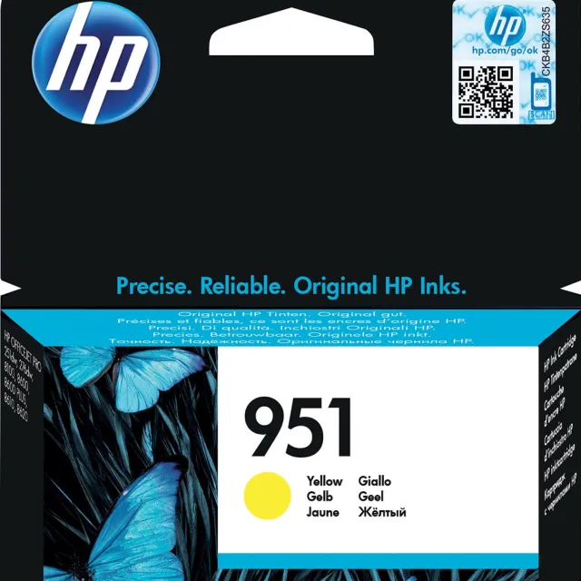 Hp inktcartridge 951, 700 pagina's, OEM CN052AE, geel
