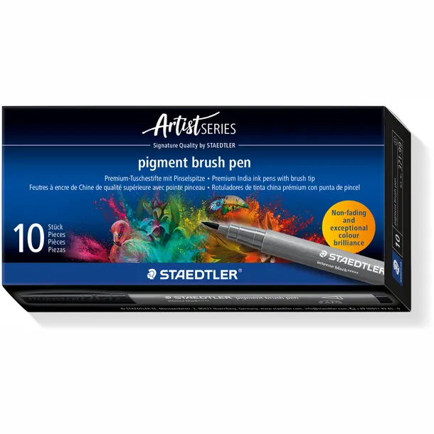Staedtler Brushpen Staedtler PigmentArts Intens zwart 1.0mm