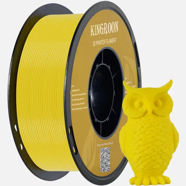 Kingroon Filament PLA Yellow/ Geel 1.75mm 1kg 3D Printer Filament