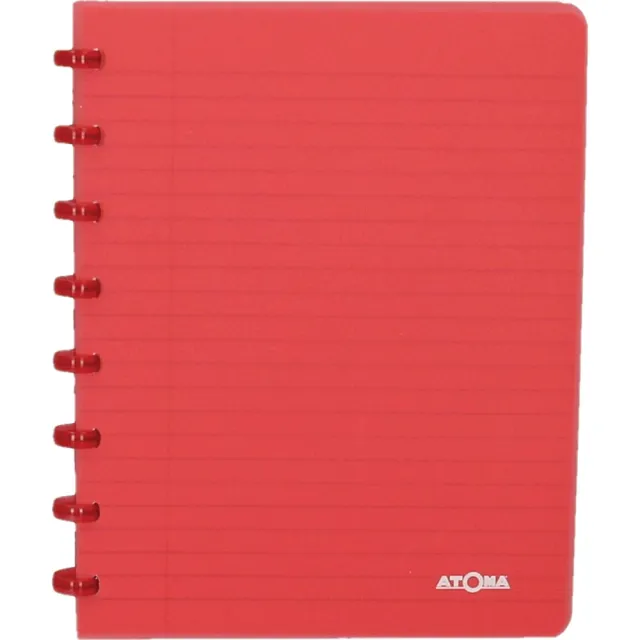 Atoma Trendy schrift, ft A5, 144 bladzijden, geruit 5 mm, transparant rood