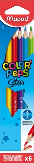 Maped Kleurpotlood Maped Color'Peps Star set à 6 kleuren