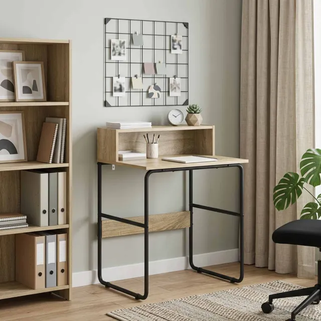 vidaXL Bureau met opbergruimte Sonoma Eiken 60 x 50 x 91 cm, foto 2