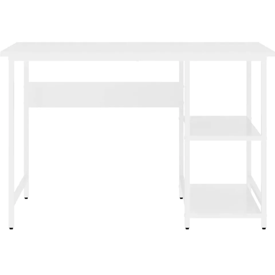 vidaXL Computerbureau 105x50x72 cm MDF en metaal wit