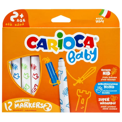Carioca Viltstiften Carioca Baby set à 12 kleuren