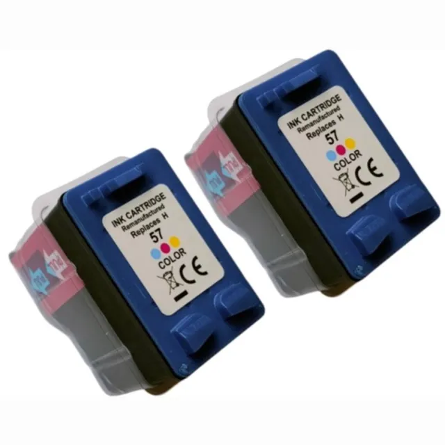 KATRIZ huismerk inkt 2x HP C6657A(HP57) Kleur (2stuks) |HP DeskJet 450 serie/5500/5550/5652/OfficeJet 4110/6110/ HP Officejet 6110/HP Photosmart/100/120/230/7150 Zwart