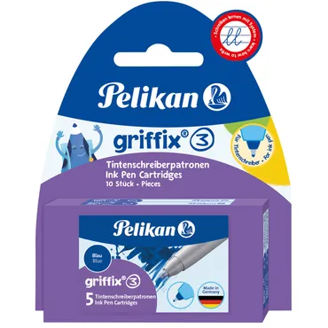 Pelikan Balpenvulling Griffix blister 2X5stuks blauw
