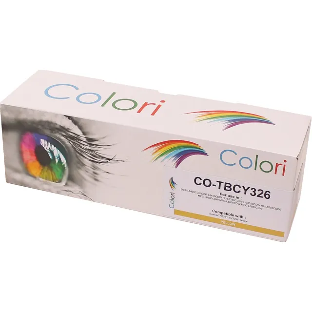 Colori huismerk toner geschikt voor Brother TN-326Y TN-326 geel voor DCP-L8400CDN DCP-L8450CDW HL-L8250CDN HL-L8350CDW HL-L8350CDWT MFC-L8600CDW MFC-L8650CDW MFC-L8850CDW