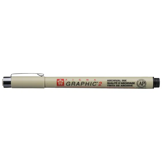 Sakura Fineliner Sakura Pigma Graphic 2 2.0mm zwart
