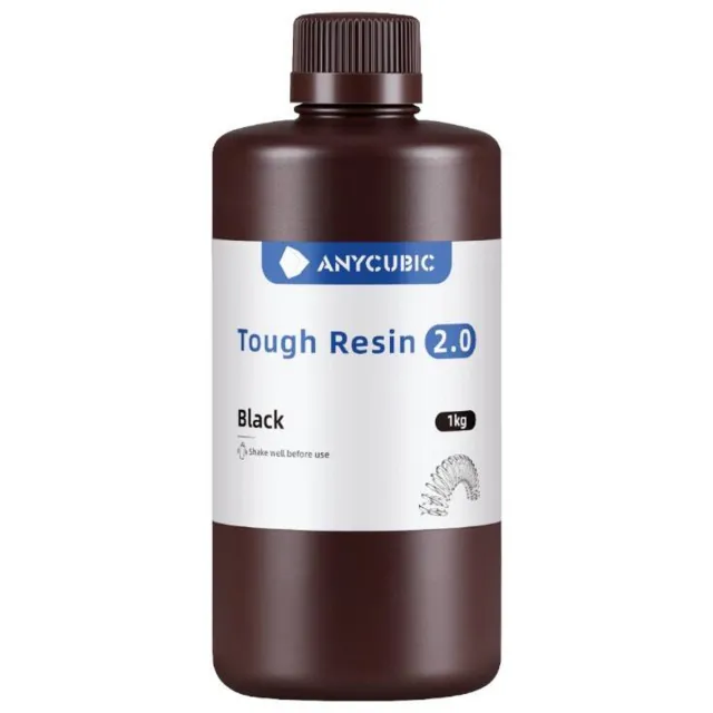 Anycubic SLA 3D printer UV resin 1 liter - Tough Resin 2.0 - Zwart / Black Transparent