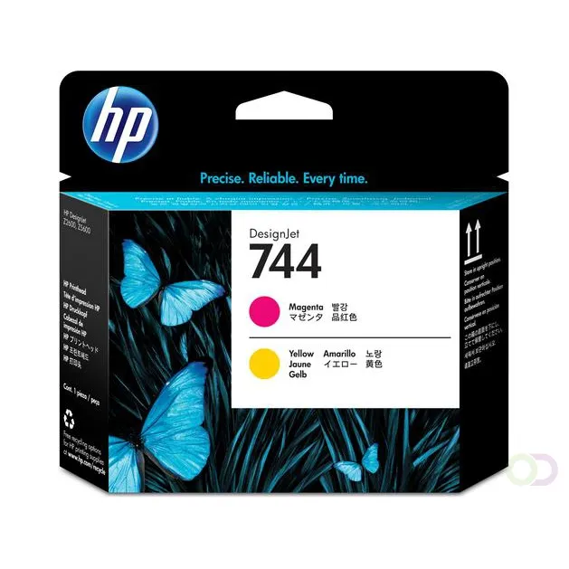 HP 744 magenta/gele DesignJet printkop (F9J87A)
