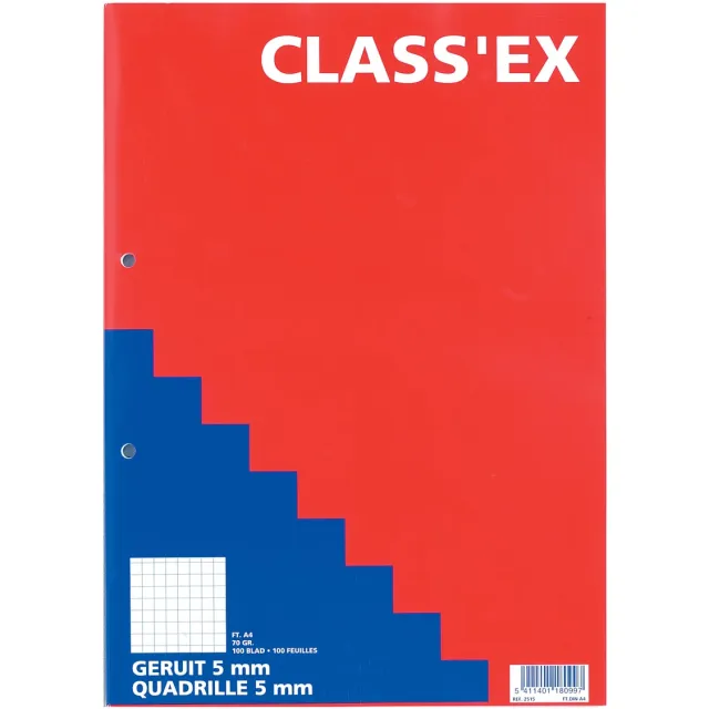 Classex Class'ex cursusblok, geruit 5 mm, blok van 100 vel