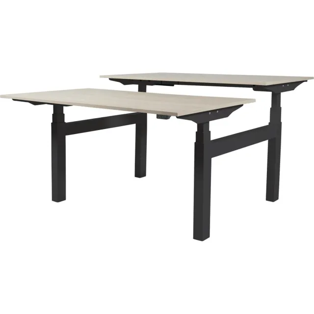 Schaffenburg Zit Sta Bureau (2pp) - Elek 180x80/80 lindberg - zw frame bruin