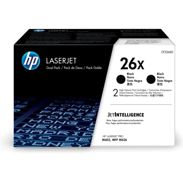 Hp toner 26X, 9 000 pagina's, OEM CF226XD, zwart, duopack